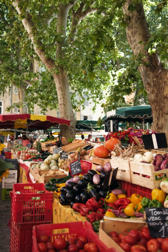 Aix-en-Provence guide fruit stand on the street during daytime