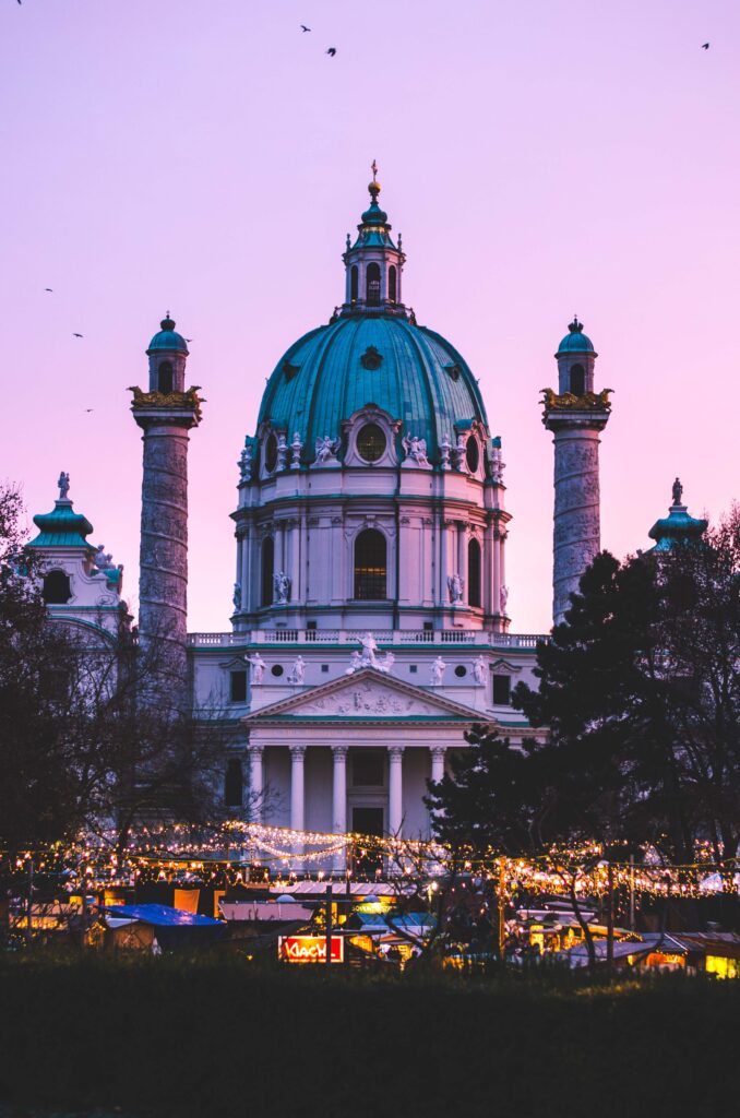 Christmas Village on Maria Theresien Square in Vienna