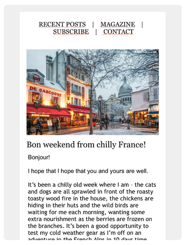 The good life in France newsletter