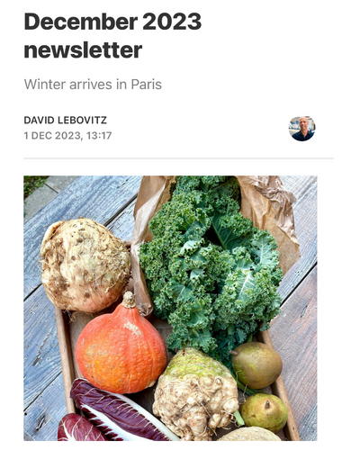 2. David Lebovitz’s Newsletter for market lovers