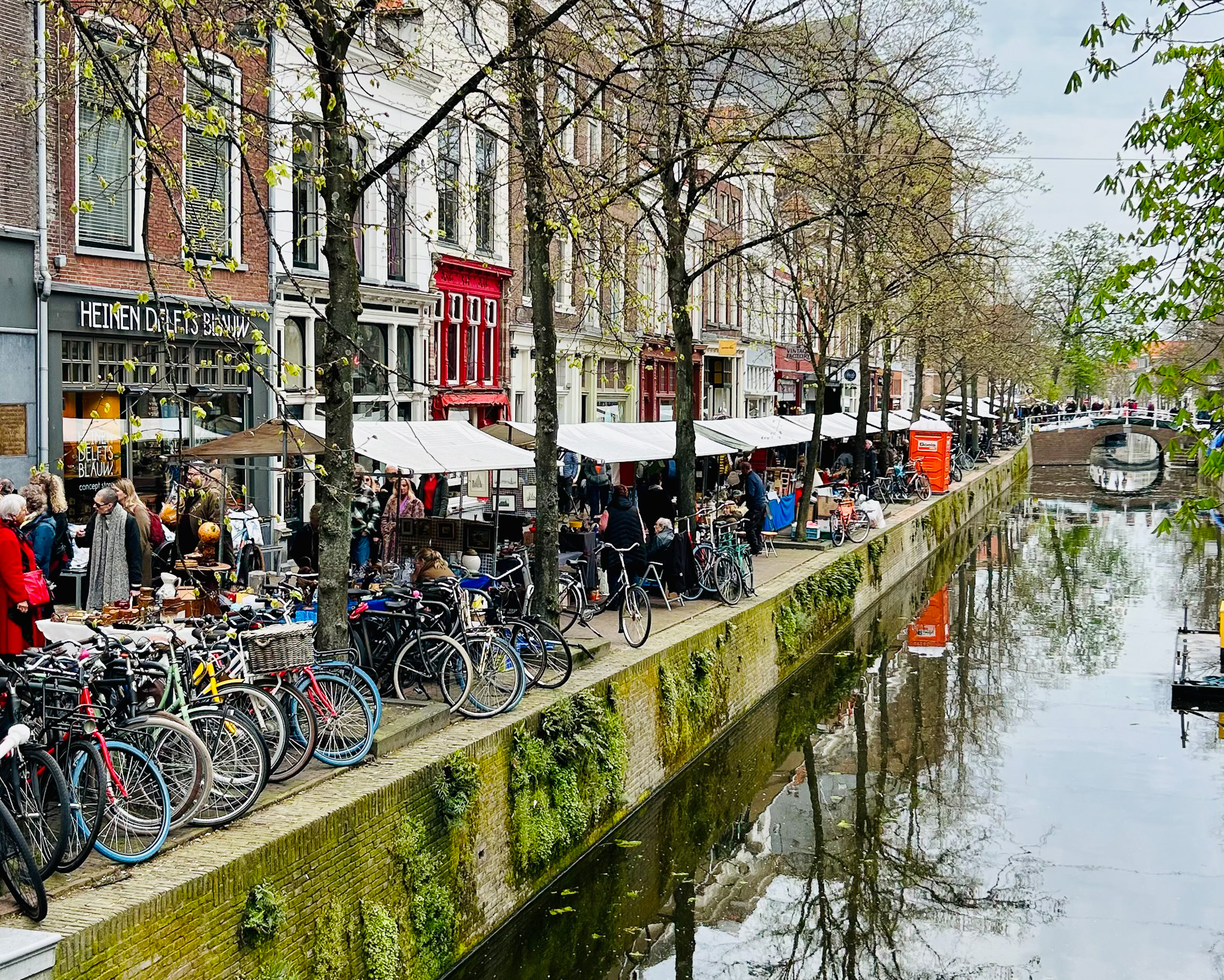 Delft antique markets in the Netherlands