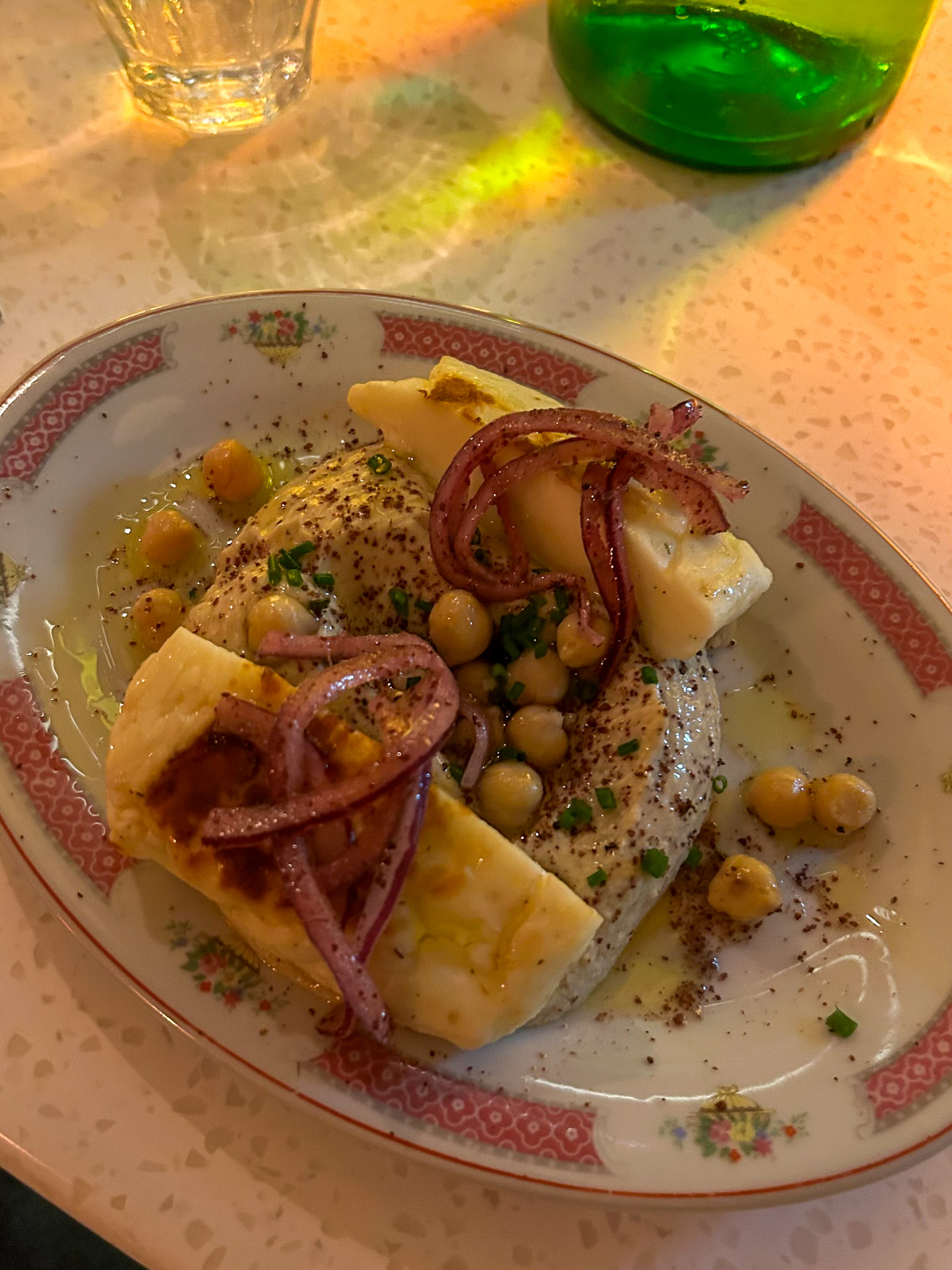 hummus and halloumi at La Meduse, Aix en Provence